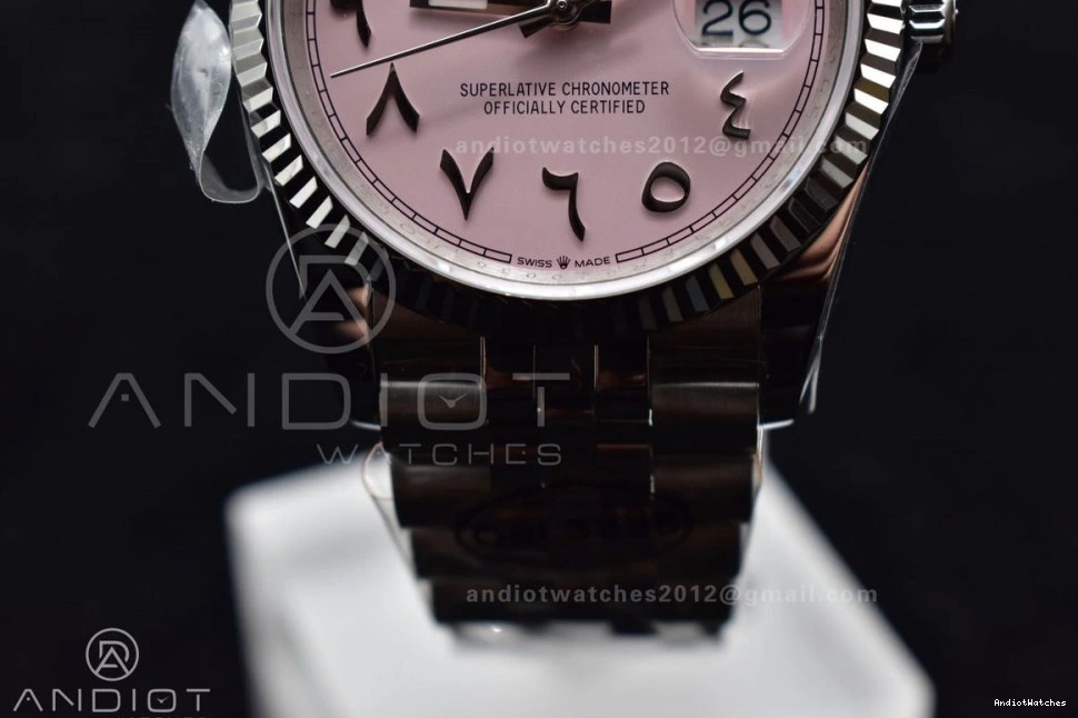 SS 36 Jubilee Edition on SA Best 904L Pink Steel Dial DateJust 1:1 Arabic 581 Affordable Bracelet DIWF 0213